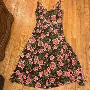 Y2K vintage Betsey Johnson floral maxi dress